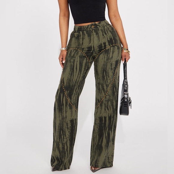 Concrete Safari Studded Wide Leg Pant - Picture 3 of 10